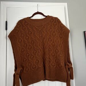 Cable Knit Brown Sweater